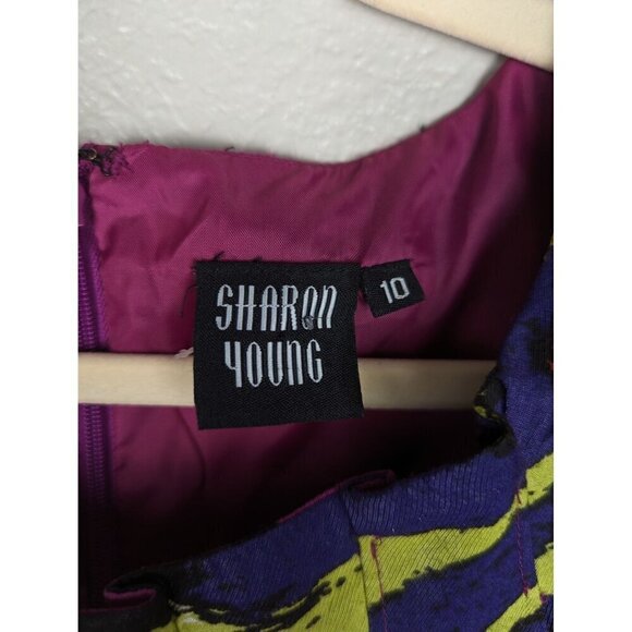 Sharon Young Quirky Artsy Office Career Pockets shift LBD Dress 10 - Picture 7 of 10